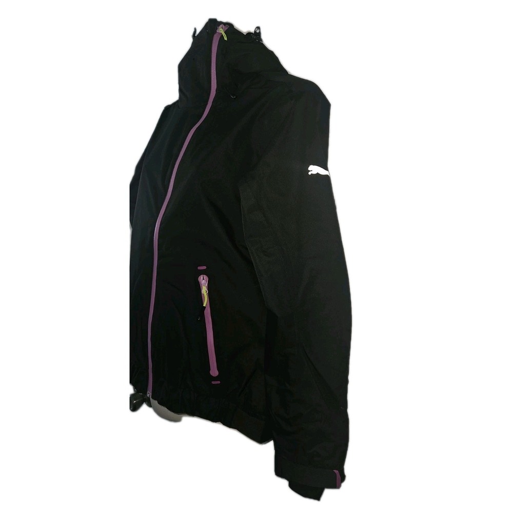NEW PUMA Horizon Black Sport Performance Zip Up Hoodie Jacket Waterproof Size XS - Picture 5 of 14